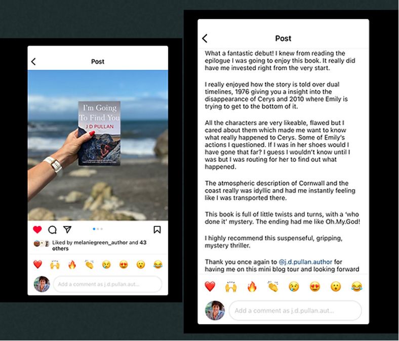 Hints and tips on using social media for authors, including Facebook, Instagram and Blog Tours